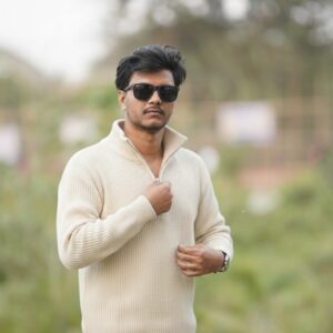 Short zipper long sleeve pullover Sweater T-7